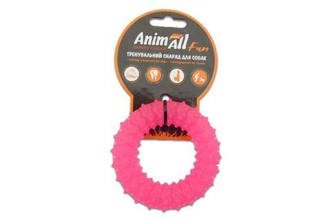 Іграшка для собак Animall Кільце з шипами коралове 12см 110 614 фото