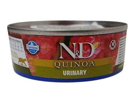 Фарміна кет волог N&D QUINOA URINARY, DUCK & CRANBERRY ADULT для проф. сечокам.хвороби 80г 21252 фото