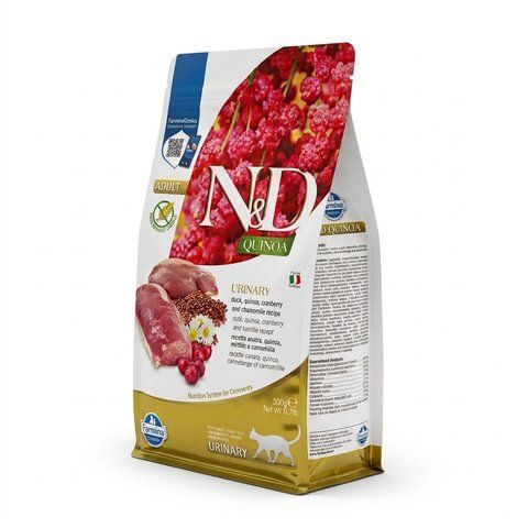 Сухий корм для котів Farmina N&D Quinoa Urinary Adult 300 г - качка, кіноа, журавлина та ромашка 21241 фото