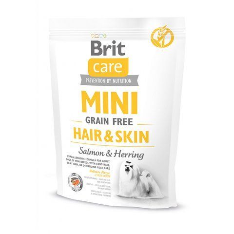Корм Brit Care Mini Grain Free Hair & Skin Salmon & Herring 400 г 6332 фото