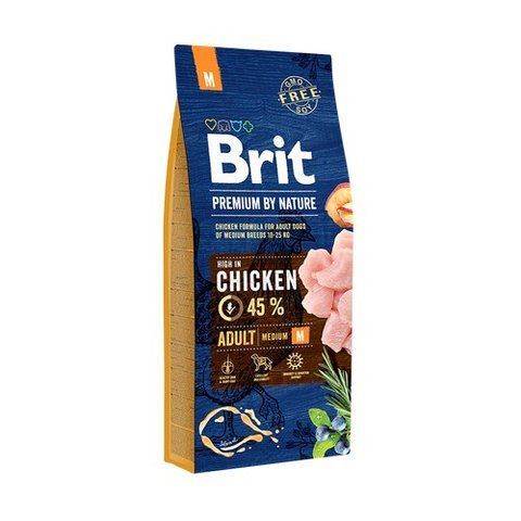 Сухий корм для собак Brit Premium Adult M 15 кг 6321 фото