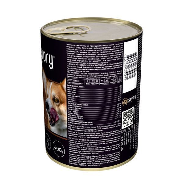 Вологий корм для вибагливих собак Savory gourmand duck 400г 15882 фото