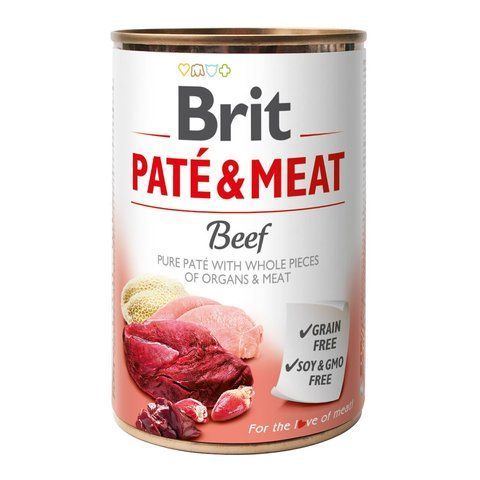 Вологий корм для собак Brit PATE & MEAT з яловичиною та індичкою 400 г 0274 фото