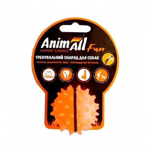 AnimAll Іграшка Fun м'яч каштан для собак, 5 см помаранчевий 127 747 00000011153 фото