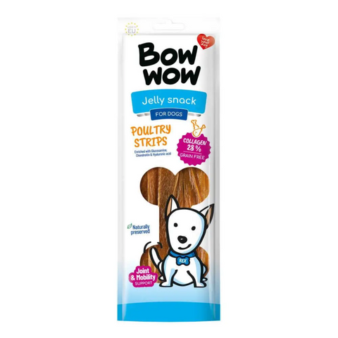 Ласощі для собак BOW WOW смужки з яловичини та птиці 60 г 17477 фото