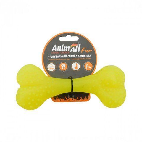 AnimAll Іграшка для собак Fun кістка, 15 см жовта 110 584 5317 фото