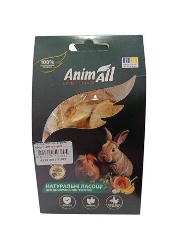 Ласощі AnimAll сушене яблуко для гризунів, натуральні, 25 г 21&nbsp;402 фото