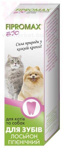 Гігієнічний лосьйон Fipromax Bio для зубів котів і собак, 30 мл 13586 фото
