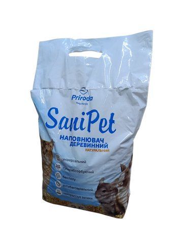 Наповнювач дерев'яний Sani Pet натуральний  2,5кг 3360 фото