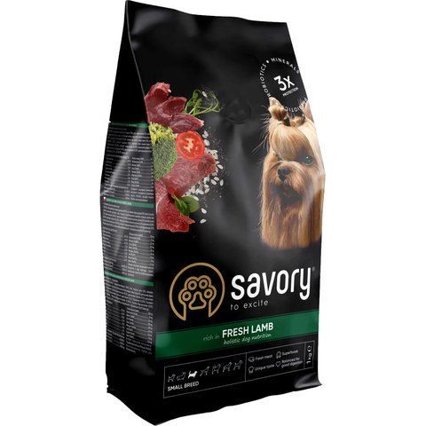 Сухий корм для собак Savory small breed fresh lamb 1кг 15898 фото