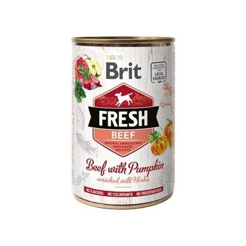 Вологий корм для собак Brit Fresh Beef with Pumpkin яловичина з гарбузом 400 г 6273 фото
