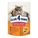 Вологий корм для котів з ефектом виведеня шерсті CLUB 4 PAWS з куркою в соусі 80 г 14114 фото 1