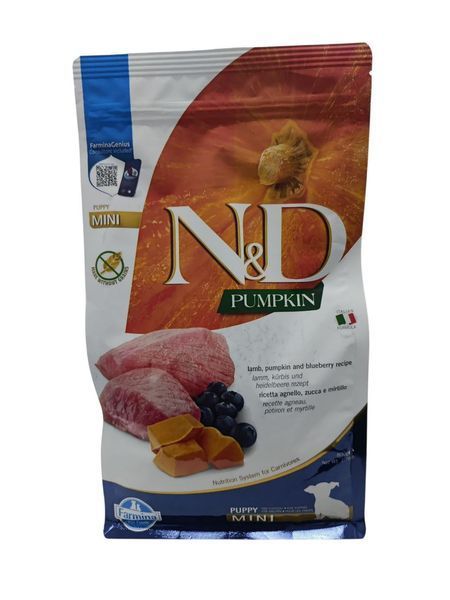Сух.корм Farmina Grain free pumpkin Lamb & Blueberry puppy Mini 800г  21451 фото