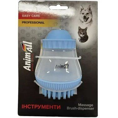 Масажна щітка AnimAll MR8704 із дозатором блакитна 12293 фото