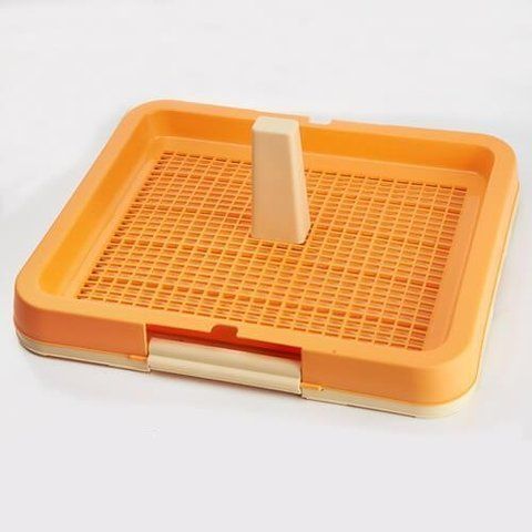 Туалет під пелюшку з стовпчиком для кобелів Animall M (48,3х40,3х4см) оливковий 3532 фото