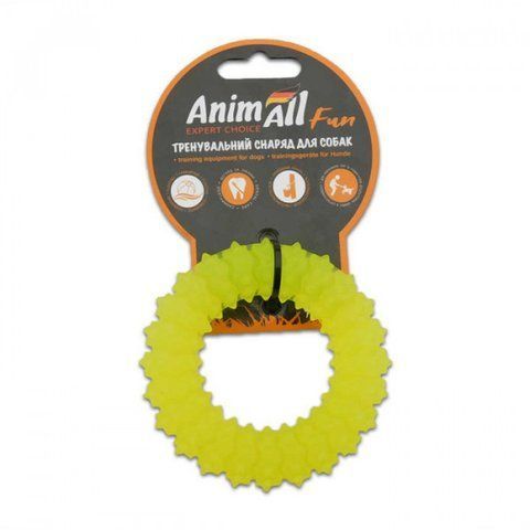 AnimAll Fun - Іграшка кільце з шипами для собак 9 см жовтий 111 646 5286 фото