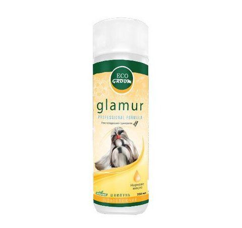 Шампунь для собак відновлюючий Glamur Eco Groom норкове масло 250мм 13519 фото