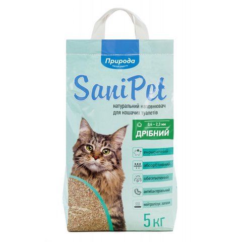 Наповнювач Sani Pet бентонітовий Дрібний, 5кг 3332 фото