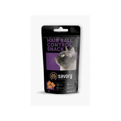 Ласощі для котів Savory hair ball control snack для контролю утворення шерстяних грудочок 60 г 16060 фото