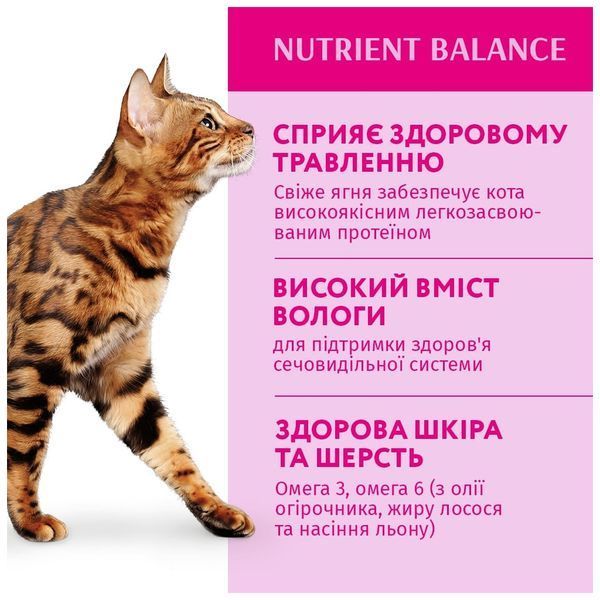 Набір вологого корму для котів OPTI MEAL з ягням та овочами в желе 4х85г 5851 фото