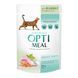 Вологий корм OPTI MEAL для котів з кроликом у морквяному желе 85г 14380 фото 1