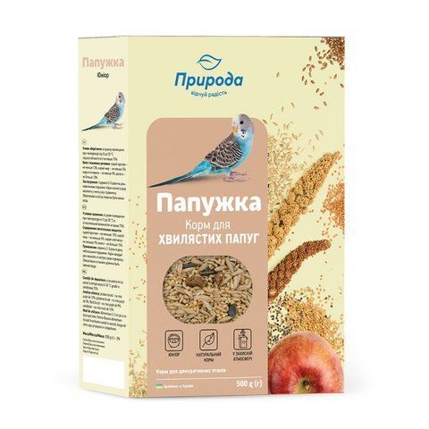 Корм для хвилястих папуг "Папужка Юніор" 500г 6918 фото