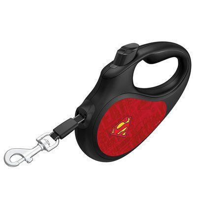 ПОВІДОК-РУЛЕТКА ДЛЯ СОБАК WAUDOG R-LEASH, "СУПЕРМЕН ЛОГО ЧЕРВОНИЙ", XS, ДО 12 КГ, 3 М, СВІТЛОВІДБИВАЛЬНА СТРІЧКА, ЧОРНИЙ 8123-1007-01 8123-1007-01 фото