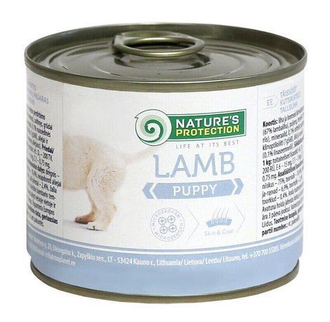 Вологий корм для цуценят Nature's Protection Puppy Lamb з ягням 200 г 17616 фото