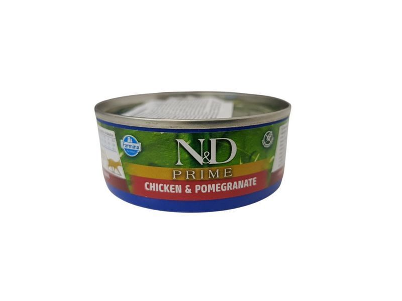 Фарміна кет вологий корм N&D Grain Free PRIME CHICKEN ADULT з куркою, гранатом 70г 21249 фото